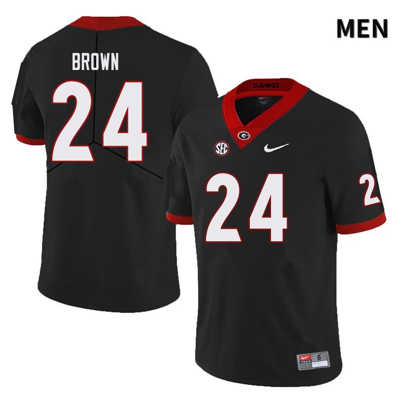 Georgia Bulldogs Men's Matthew Brown #24 Black Stitched College UGA Football Jersey 23UY017YC